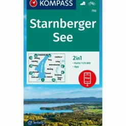 Wanderkarten Und Winterkarten|Wanderkarten Und Winterkarten^KOMPASS WANDERKARTE 793 STARNBERGER SEE 1:25.000