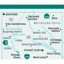 Wanderkarten Und Winterkarten|Wanderkarten Und Winterkarten^KOMPASS WANDERKARTE 2130 TATRA HOHE, BELAER