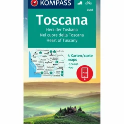 New KOMPASS WANDERKARTE 2440 TOSCANA, HERZ DER TOSKANA Wanderkarten Und Winterkarten|Wanderkarten Und Winterkarten
