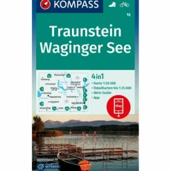 Wanderkarten Und Winterkarten|Wanderkarten Und Winterkarten^KOMPASS WANDERKARTE 16 TRAUNSTEIN, WAGINGER SEE 1:50.000