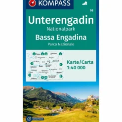 Wanderkarten Und Winterkarten|Wanderkarten Und Winterkarten^KOMPASS WANDERKARTE 98 UNTERENGADIN