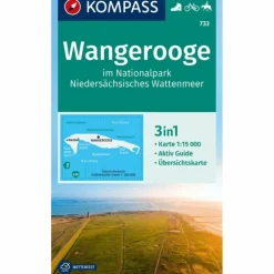 KOMPASS WANDERKARTE 733 WANGEROOGE Wanderkarten Und Winterkarten|Wanderkarten Und Winterkarten