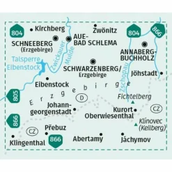 Wanderkarten Und Winterkarten|Wanderkarten Und Winterkarten^KOMPASS WANDERKARTE 806 WESTLICHES ERZGEBIRGE, AUE