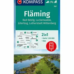 Wanderkarten Und Winterkarten|Wanderkarten Und Winterkarten^KOMPASS WANDERKARTE FLÄMING 1:50 000