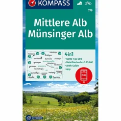 Hot KOMPASS WANDERKARTE MITTLERE ALB, MÜNSINGER ALB 1:50 000 Wanderkarten Und Winterkarten|Wanderkarten Und Winterkarten