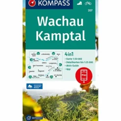 Wanderkarten Und Winterkarten|Wanderkarten Und Winterkarten^KOMPASS WANDERKARTE WACHAU, KAMPTAL 1:50 000