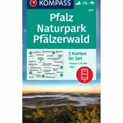 Sale KOMPASS WANDERKARTEN-SET 826 PFALZ, NATURPARK PFÄLZERWALD Wanderkarten Und Winterkarten|Wanderkarten Und Winterkarten