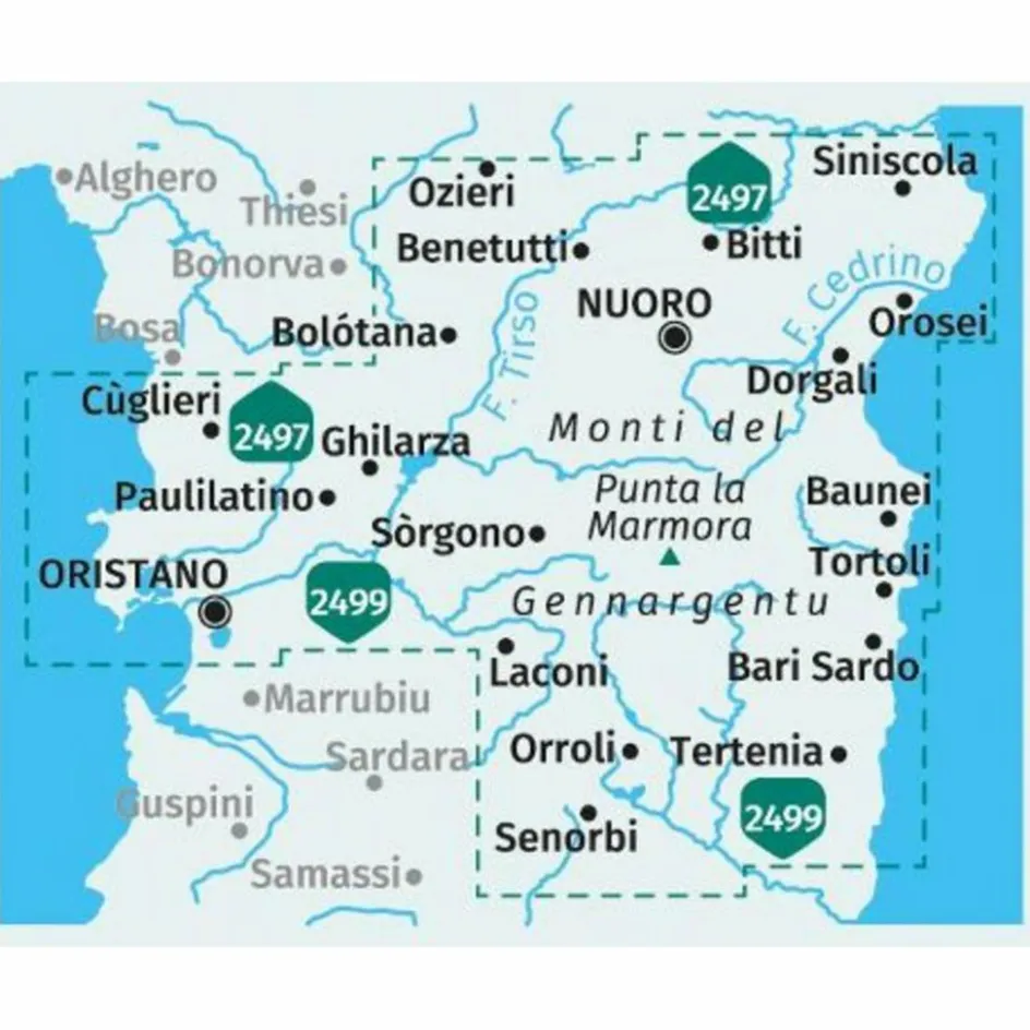 Discount KOMPASS WANDERKARTEN-SET 2498 SARDINIEN MITTE Wanderkarten Und Winterkarten|Wanderkarten Und Winterkarten