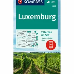 Discount KOMPASS WANDERKARTEN-SET 2202 LUXEMBURG (2 KARTEN) 1:50.000 Wanderkarten Und Winterkarten|Wanderkarten Und Winterkarten