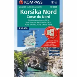 Wanderkarten Und Winterkarten|Wanderkarten Und Winterkarten^KOMPASS WANDERKARTEN-SET 2250 KORSIKA NORD - Wanderkarte