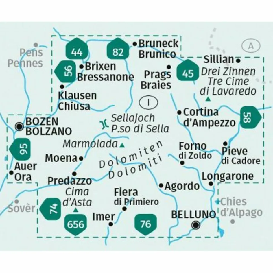 Wanderkarten Und Winterkarten|Wanderkarten Und Winterkarten^KOMPASS WANDERKARTEN-SET 672 DOLOMITEN