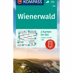 Hot KOMPASS WANDERKARTEN-SET 208 WIENERWALD (2 KARTEN) 1:25.000 Wanderkarten Und Winterkarten|Wanderkarten Und Winterkarten