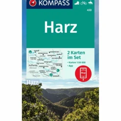 Outlet KOMPASS WANDERKARTEN-SET 450 HARZ (2 KARTEN) 1:50.000 Wanderkarten Und Winterkarten|Wanderkarten Und Winterkarten
