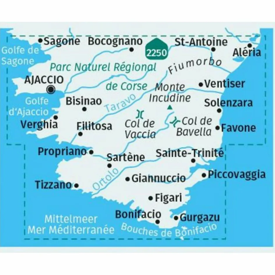 Wanderkarten Und Winterkarten|Wanderkarten Und Winterkarten^KOMPASS WANDERKARTEN-SET 2251 KORSIKA SÜD