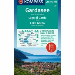 Clearance KOMPASS WANDERKARTEN-SET 697 GARDASEE UND UMGEBUNG Wanderkarten Und Winterkarten|Wanderkarten Und Winterkarten