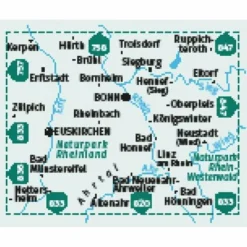 Wanderkarten Und Winterkarten|Wanderkarten Und Winterkarten^KOMPASS WANDERKARTEN-SET 822 BONN, SIEBENGEBIRGE, AHRTAL