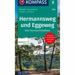 Wanderkarten Und Winterkarten|Wanderkarten Und Winterkarten^KOMPASS WANDER-TOURENKARTE HERMANNSWEG UND EGGEWEG