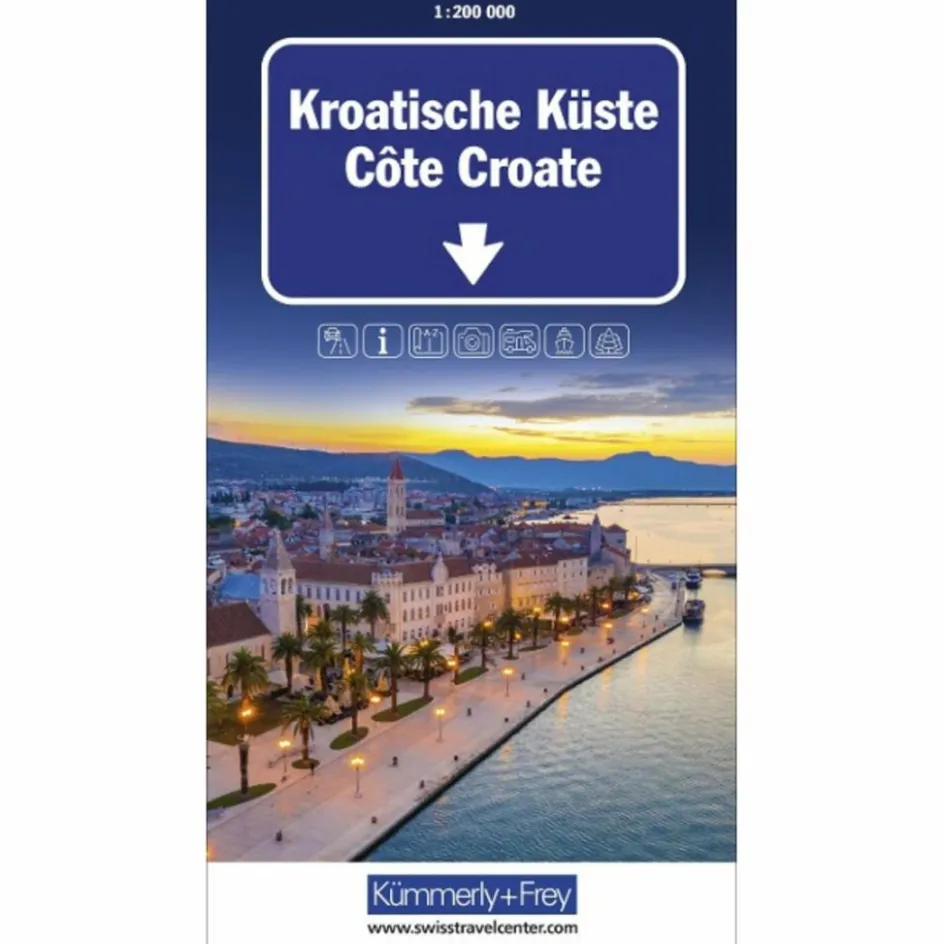 Clearance KROATISCHE KÜSTE STRASSENKARTE 1:200 000 Straßenkarten|Straßenkarten