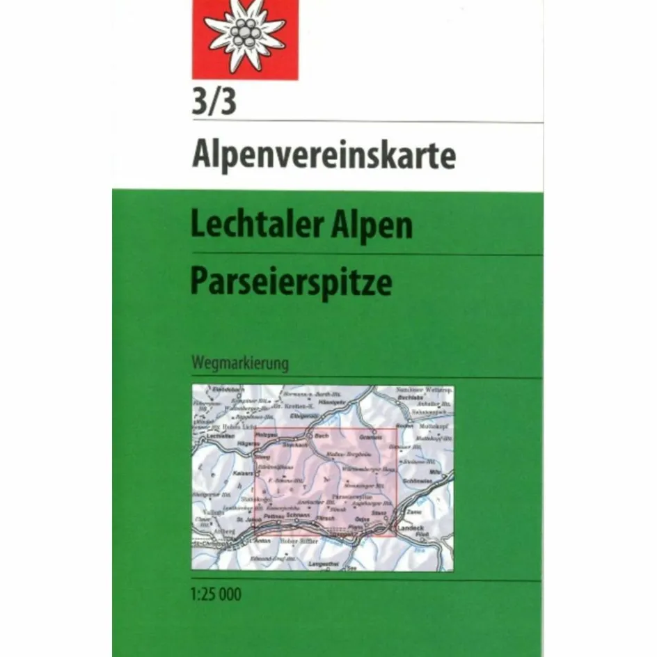 LECHTALER ALPEN - PARSEIERSPITZE 1:25 000 Wanderkarten Und Winterkarten|Wanderkarten Und Winterkarten