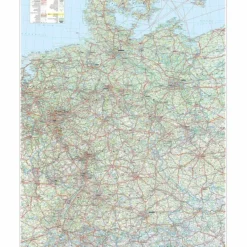 Wandkarten Und Poster^MARCO POLO GROßE DEUTSCHLANDKARTE MIT LÄNDERGRENZEN, PLANO - Wand Karte