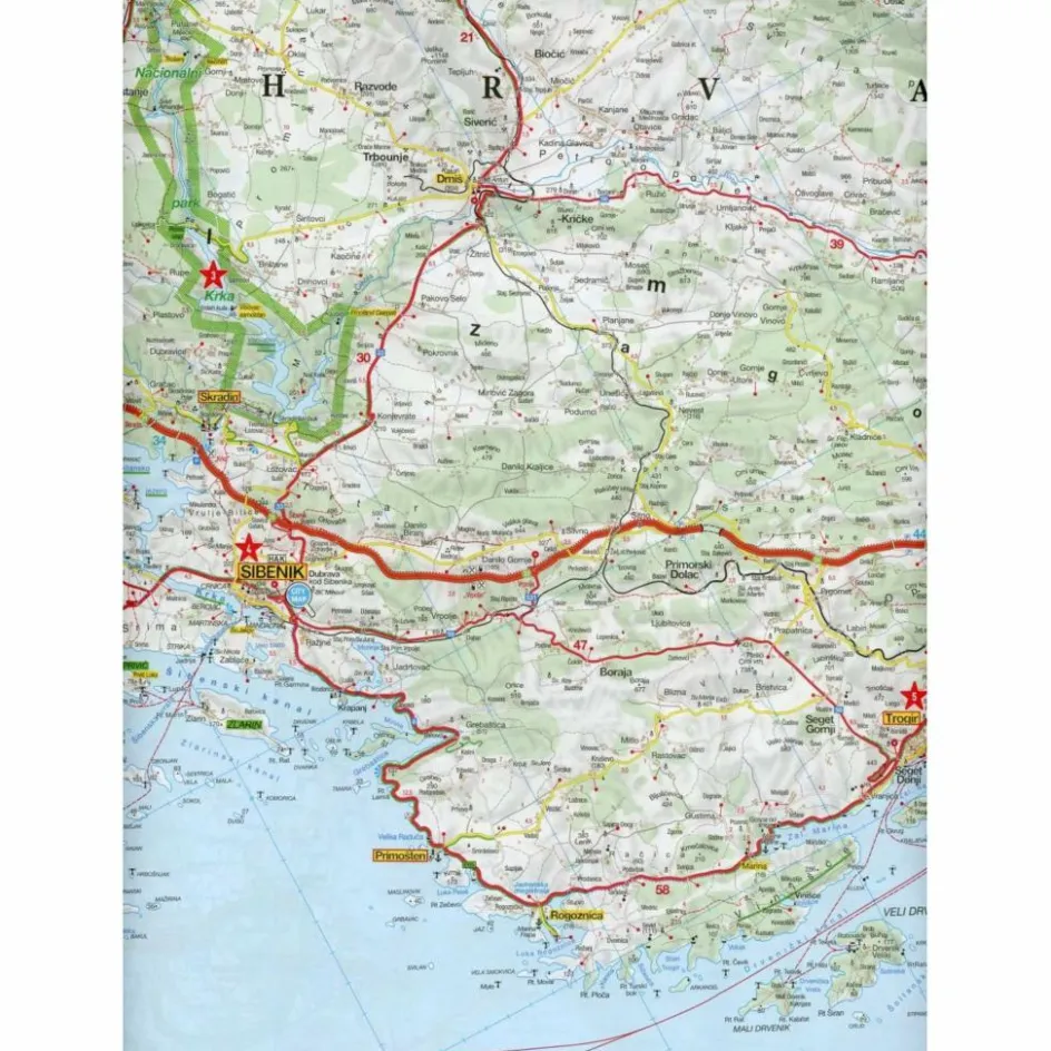 Straßenkarten|Straßenkarten^MARCO POLO KARTE KROATISCHE KÜSTE MITTE - Straßenkarte