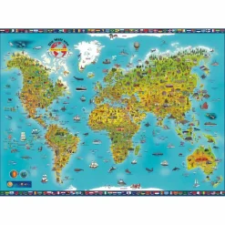 Sale MARCO POLO PANORAMA KINDERWELTKARTE PLANOKARTE - Wand Karte Wandkarten Und Poster