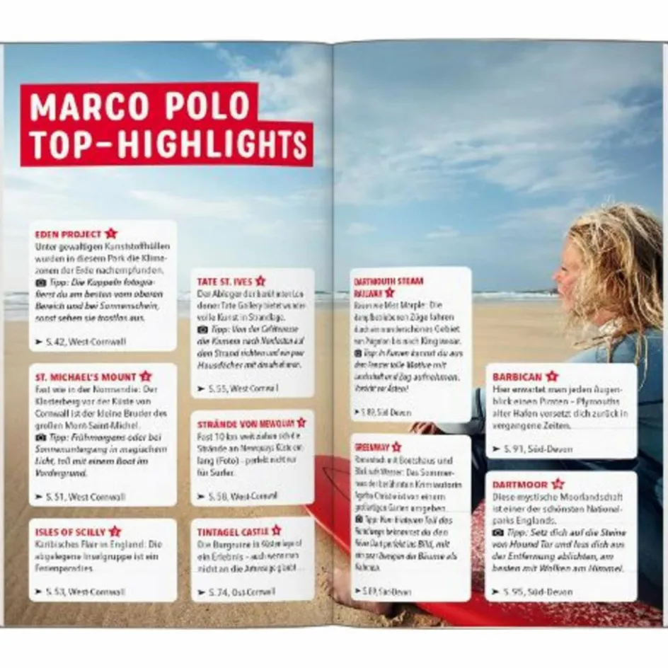 Sale MARCO POLO REISEFÜHRER CORNWALL & DEVON Reiseführer Westeuropa