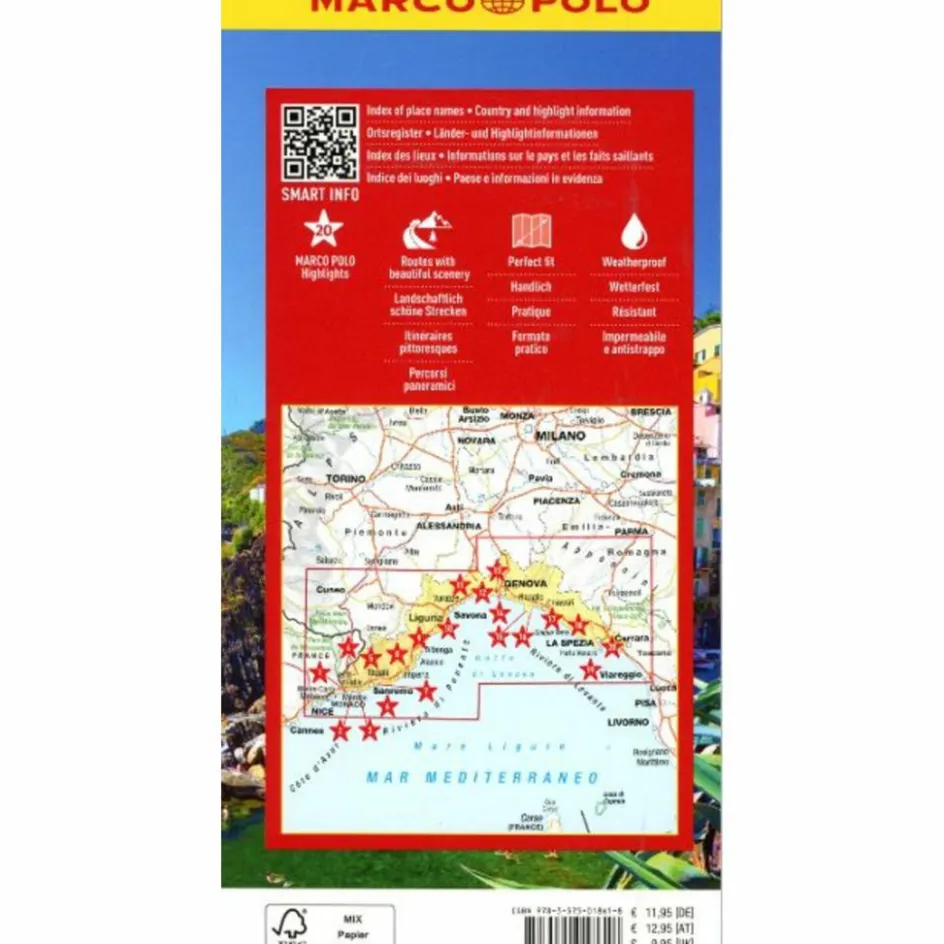 Straßenkarten|Straßenkarten^MARCO POLO REISEKARTE ITALIEN 05 LIGURIEN 1:150.000 - Straßenkarte