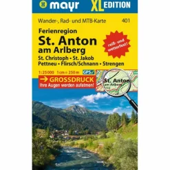 Online MAYR WANDERKARTE FERIENREGION ST. ANTON AM ARLBERG XL Wanderkarten Und Winterkarten|Wanderkarten Und Winterkarten