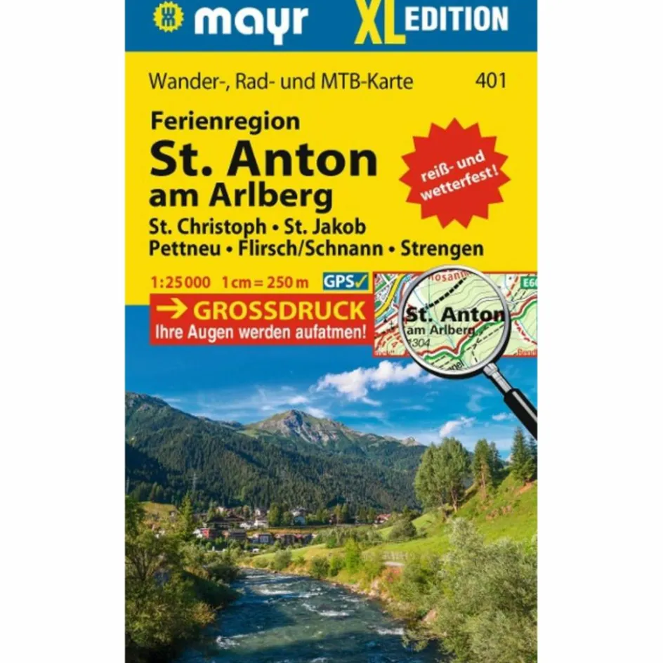 Online MAYR WANDERKARTE FERIENREGION ST. ANTON AM ARLBERG XL Wanderkarten Und Winterkarten|Wanderkarten Und Winterkarten