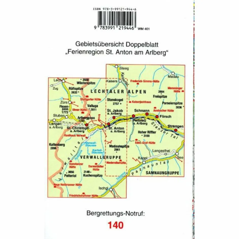 Online MAYR WANDERKARTE FERIENREGION ST. ANTON AM ARLBERG XL Wanderkarten Und Winterkarten|Wanderkarten Und Winterkarten