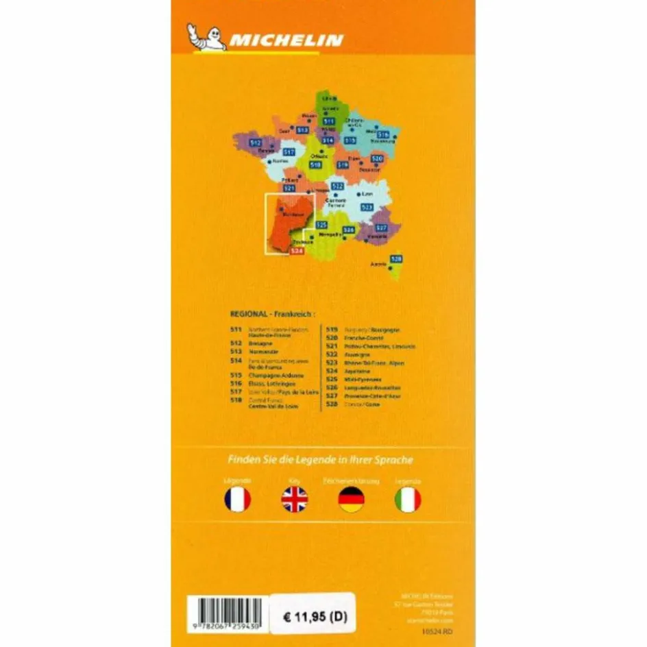 Hot MICHELIN AQUITAINE - Straßenkarte Straßenkarten|Straßenkarten