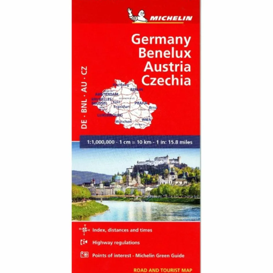 Straßenkarten|Straßenkarten^MICHELIN MITTELEUROPA STRAßEN- UND TOURISMUSKARTE 1:1000.000 - Straßenkarte