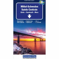 New MITTEL-SCHWEDEN NR. 04 REGIONALKARTE SCHWEDEN 1:250 000 - Straßenkarte Straßenkarten|Straßenkarten