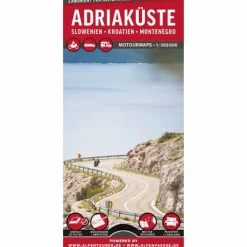 Sale MOTOURMAPS ADRIAKÜSTE SLOWENIEN . KROATIEN . MONTENEGRO - Straßenkarte Straßenkarten|Straßenkarten
