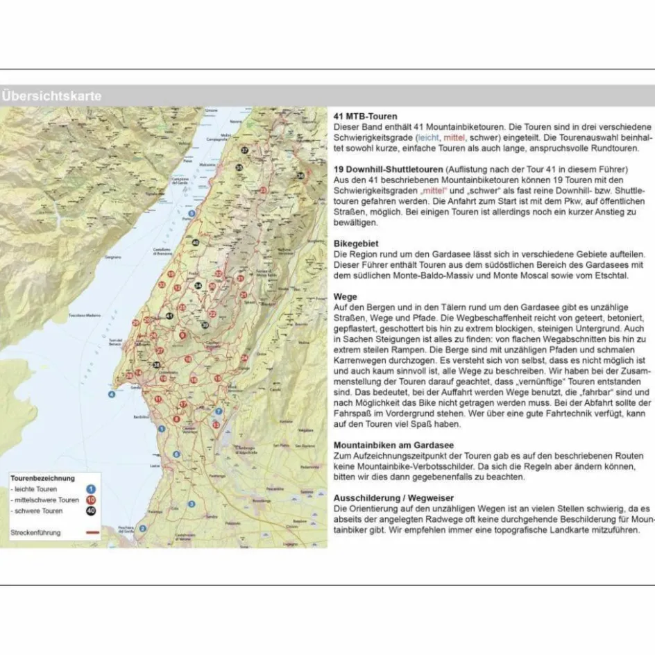 Radwanderführer Und Mountainbikeführer^MOUNTAINBIKE TOUREN GARDASEE SÜDOST - MO - Radwanderführer
