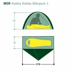 HUBBA HUBBA BIKEPACK 1 - Kuppelzelt 1-Personen-Zelte|3-Jahreszeiten-Zelte