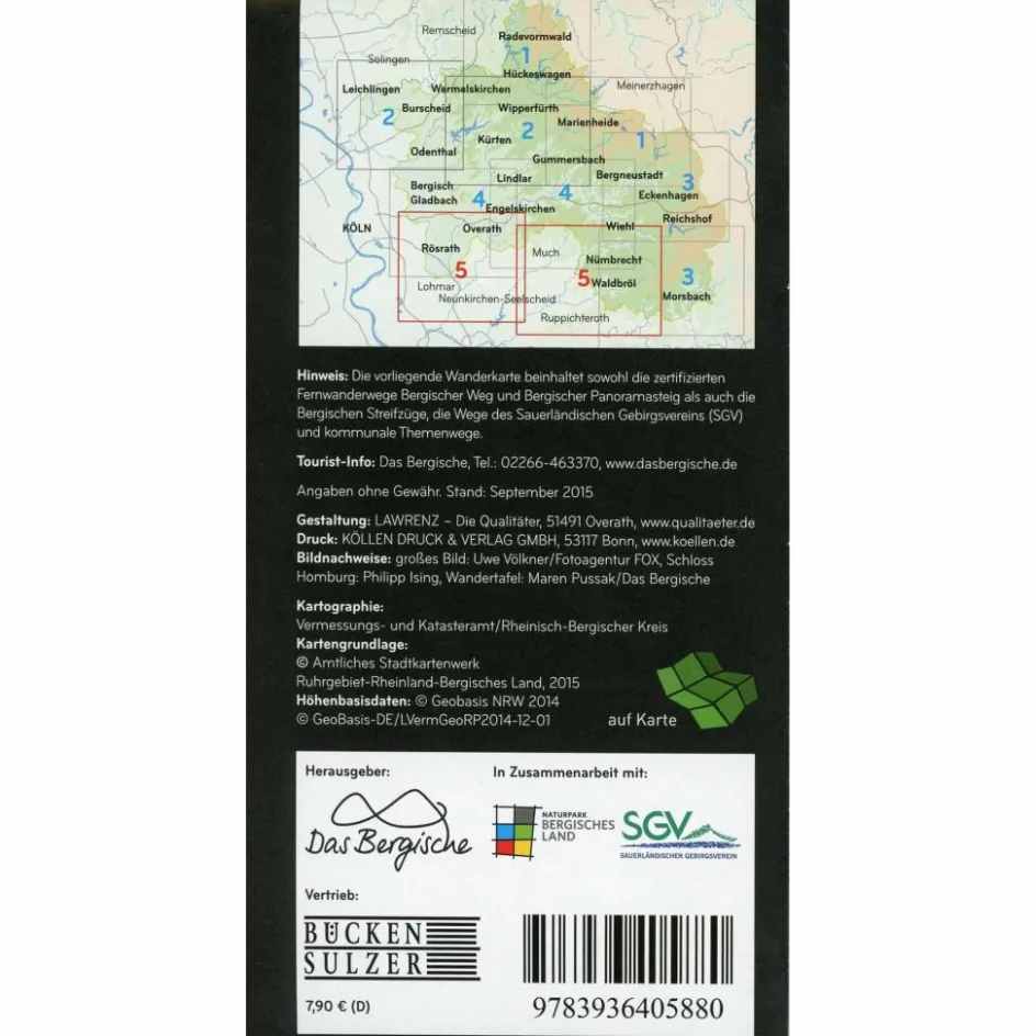 Outlet NATURPARK BERGISCHES LAND #5 1:25.000 - Wanderkarte Wanderkarten Und Winterkarten|Wanderkarten Und Winterkarten