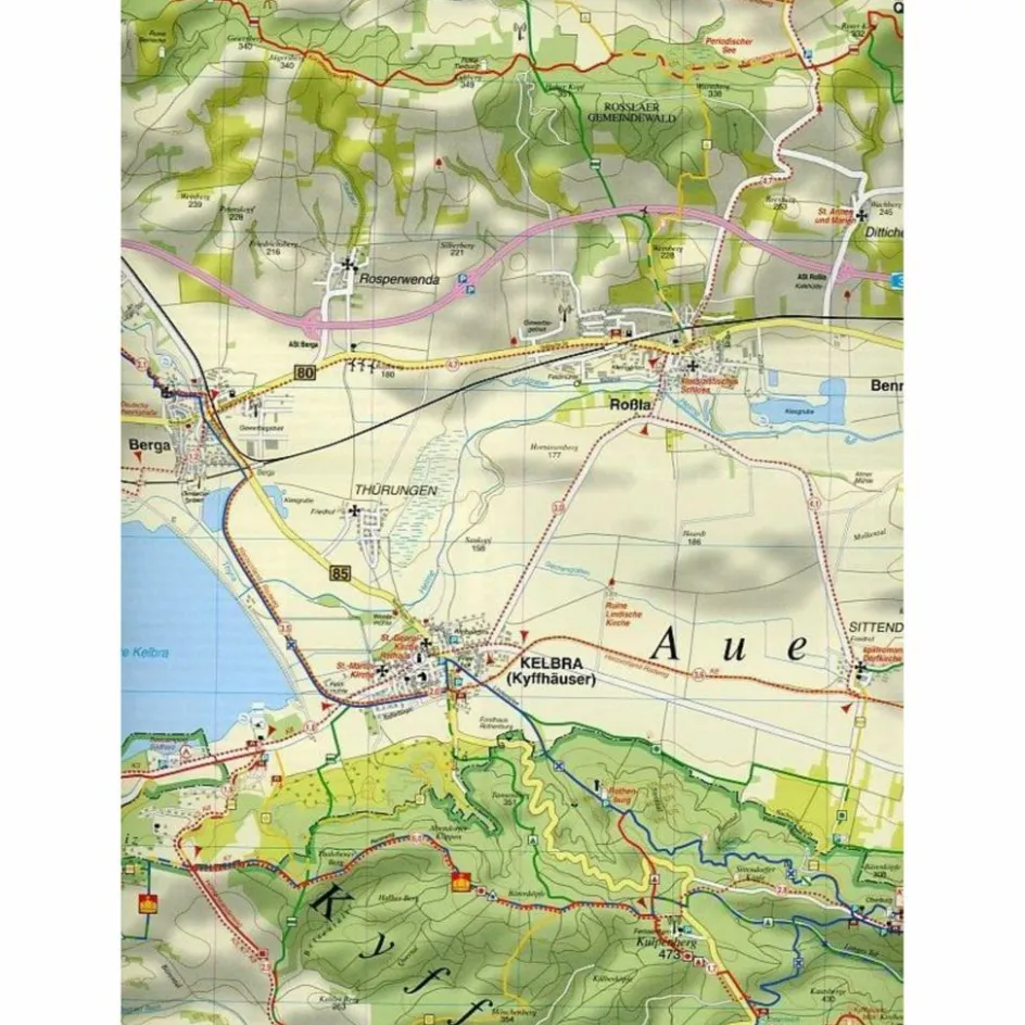 Online NATURPARK KYFFHÄUSER, SONDERSHAUSEN UND UMGEBUNG - Wanderkarte Fahrradkarten|Wanderkarten Und Winterkarten