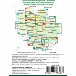 Sale NECKARTAL-ODENWALD 1 : 20 000 - Wanderkarte Wanderkarten Und Winterkarten|Wanderkarten Und Winterkarten