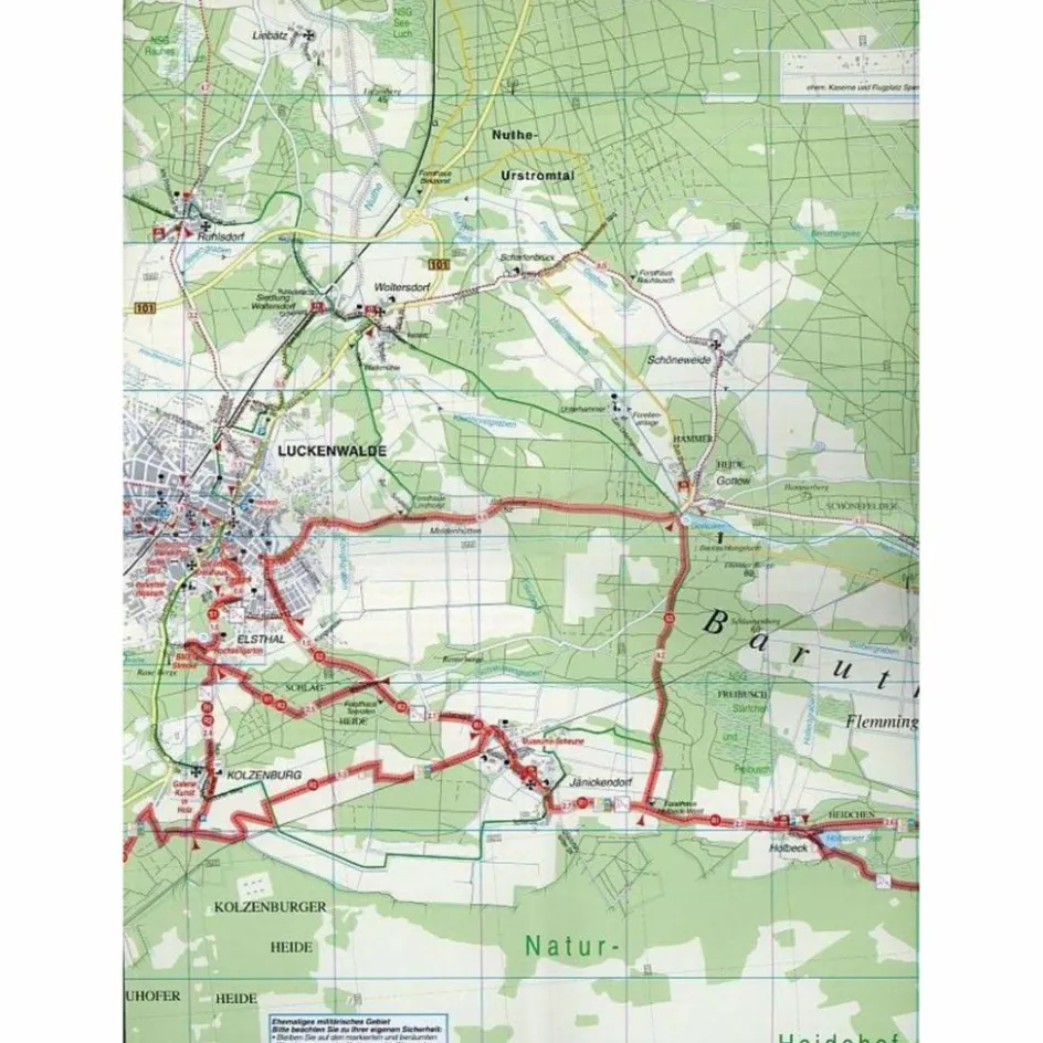 Outlet NIEDERER FLÄMING, LUCKENWALDE, JÜTERBORG - Wanderkarte Fahrradkarten|Wanderkarten Und Winterkarten