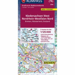 Outlet NIEDERSACHSEN WEST, NORDRHEIN-WESTFALEN NORD 3704, 1:125 000 - Straßenkarte Straßenkarten|Straßenkarten