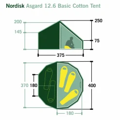 Best ASGARD 12.6 TECHNICAL COTTON TENT - Gruppenzelt Familienzelte