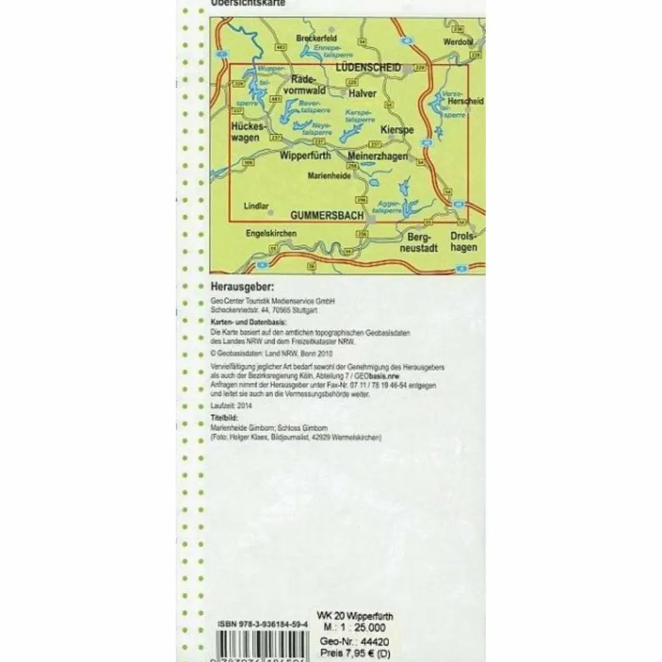 Clearance NORDRHEIN-WESTFALEN WANDERKARTE 20 WIPPERFÜRTH, LÜDENSCHEID Wanderkarten Und Winterkarten|Wanderkarten Und Winterkarten