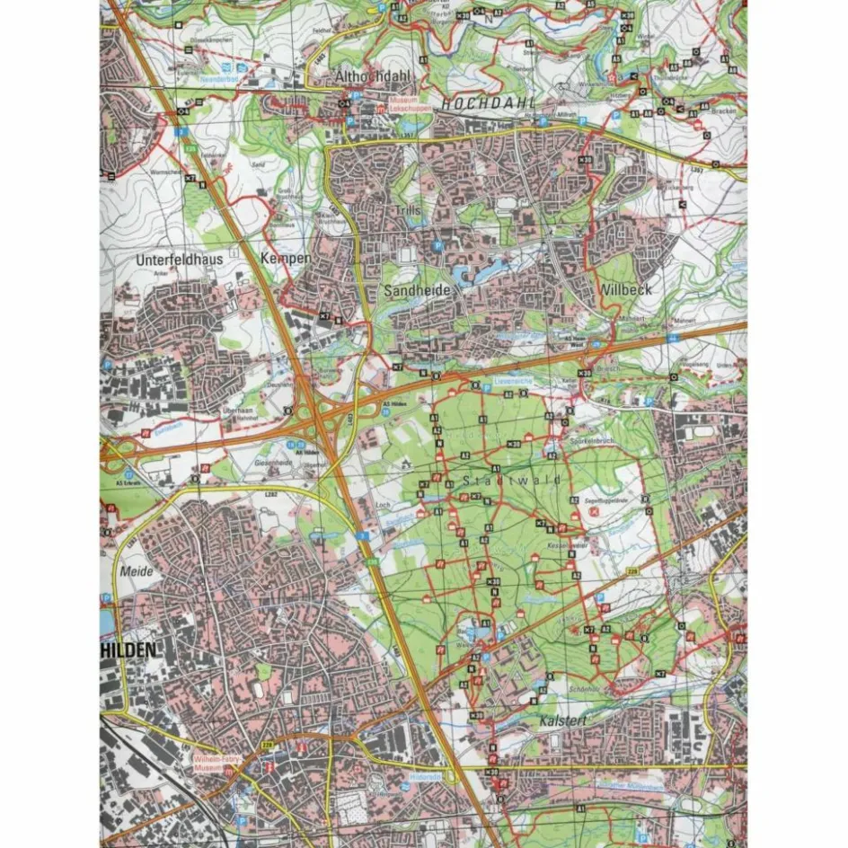 Wanderkarten Und Winterkarten|Wanderkarten Und Winterkarten^NRW WANDERKARTE 48 SOLINGEN, REMSCHEID - Wanderkarte