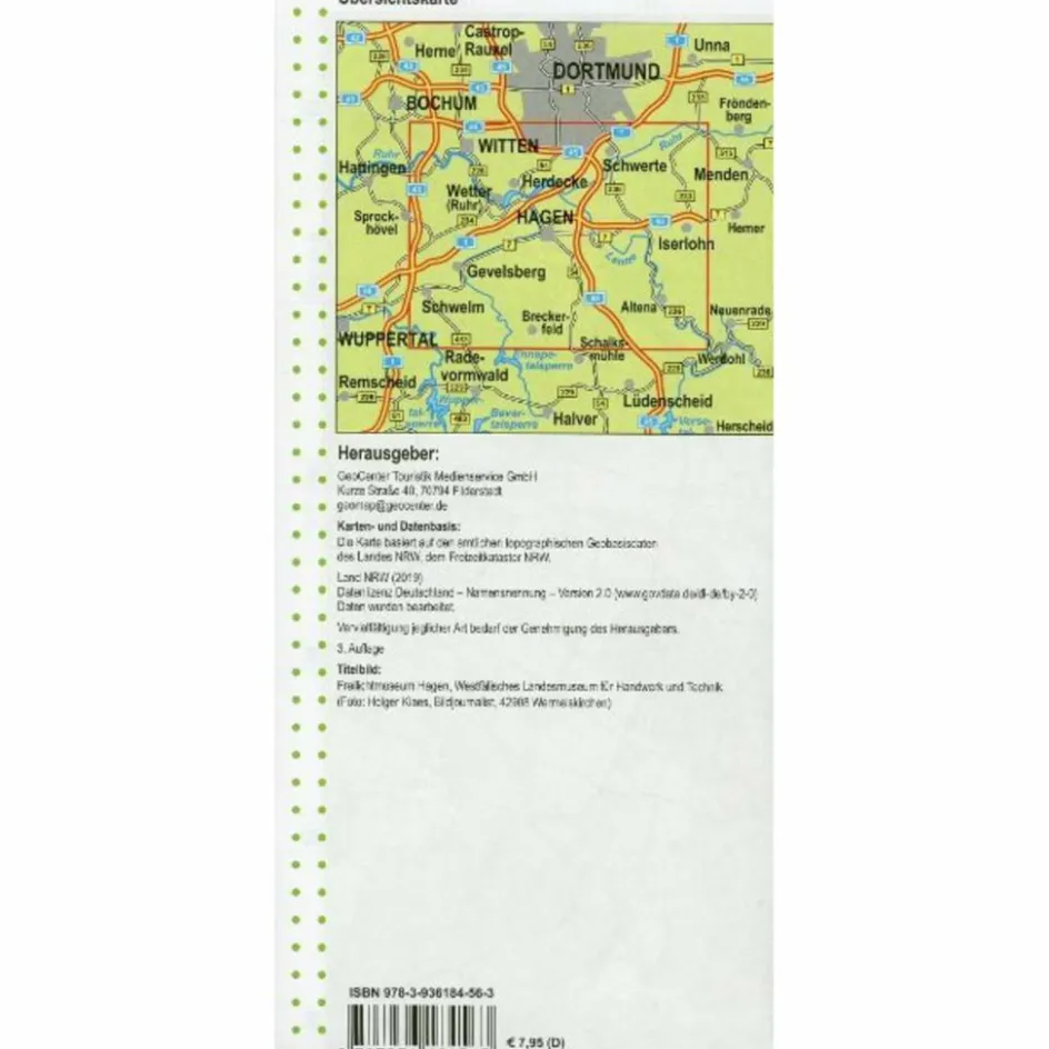 Wanderkarten Und Winterkarten|Wanderkarten Und Winterkarten^NRW-WANDERKARTE 17 HAGEN, GEVELSBERG 1:25.000