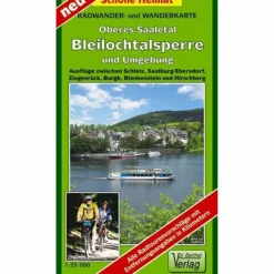 Fahrradkarten|Wanderkarten Und Winterkarten^OBERES SAALETAL, BLEILOCHTALSPERRE UND UMGEBUNG - Wanderkarte