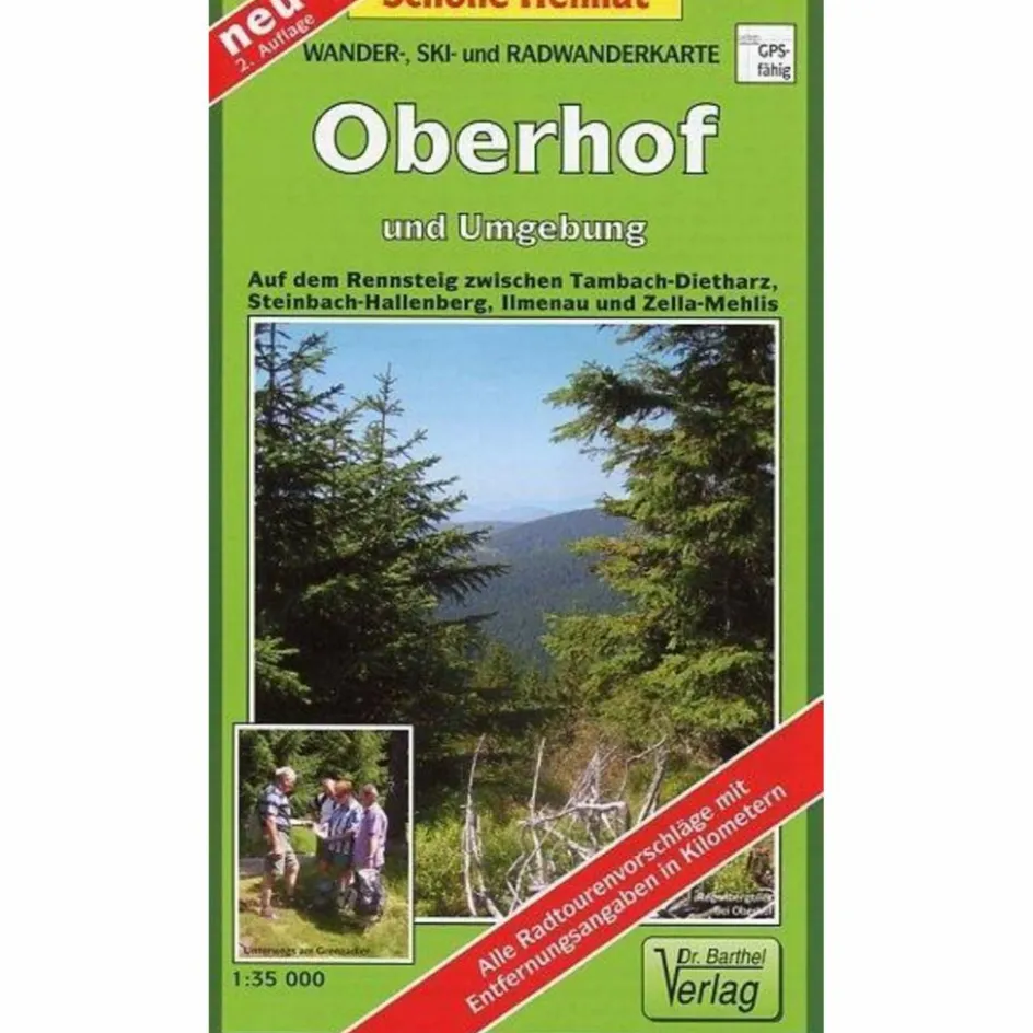 Fahrradkarten|Wanderkarten Und Winterkarten^OBERHOF, ILMENAU, ZELLA-MEHLIS UND UMGEBUNG - Wanderkarte