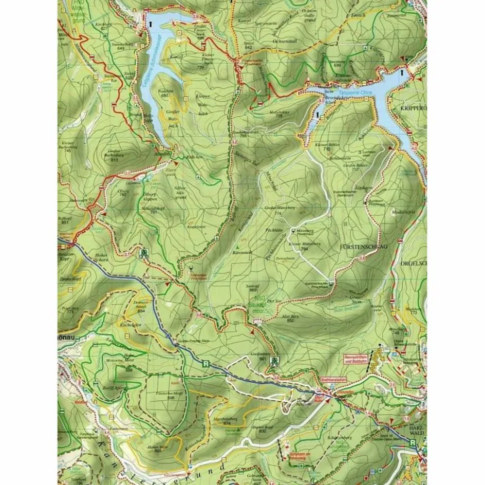 Fahrradkarten|Wanderkarten Und Winterkarten^OBERHOF, ILMENAU, ZELLA-MEHLIS UND UMGEBUNG - Wanderkarte