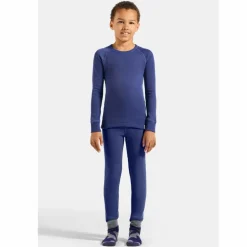 Kinder Odlo Kinder Funktionsunterwäsche^ACTIVE WARM KIDS BL TOP CREW NECK L/S Unisex - Funktionsunterwäsche